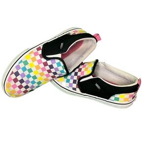 Vans Slip On Multicolored checkered Boys 5.5 Women's 7
